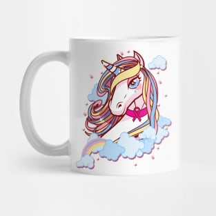 Pink Ribbon Unicorn Breast Cancer Awareness Mug